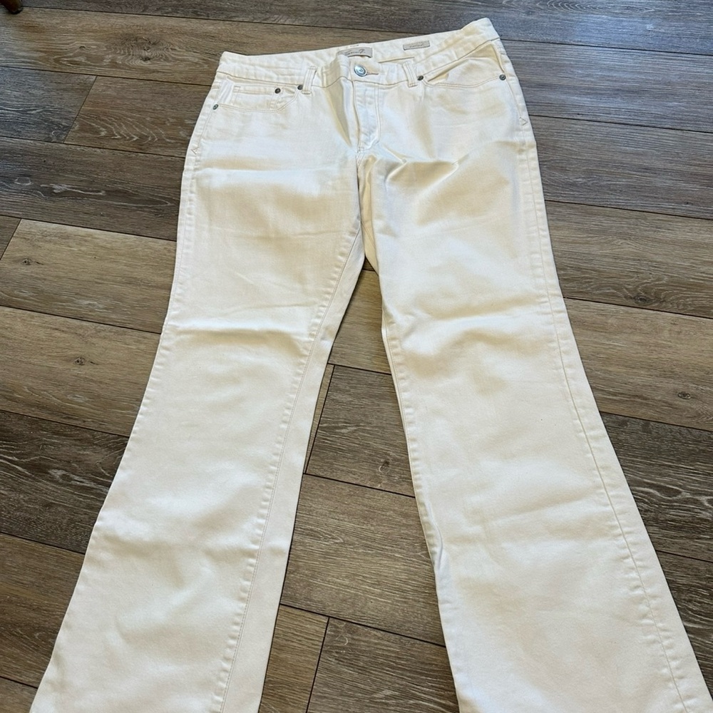 Seven7 Off White Boot Cut Jeans